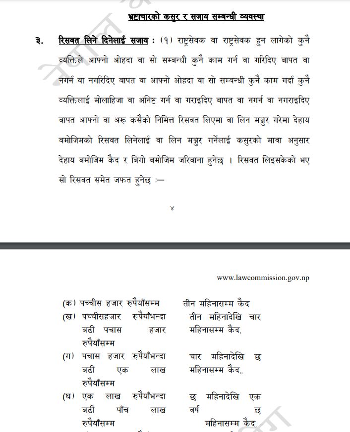 विशेष अदालतले भ्रष्टाचार निवारण ऐन २०५९ को दफा ३ को १ र १(घ)को व्यवस्था अनुसार कसुर ठहर गरेको छ। 